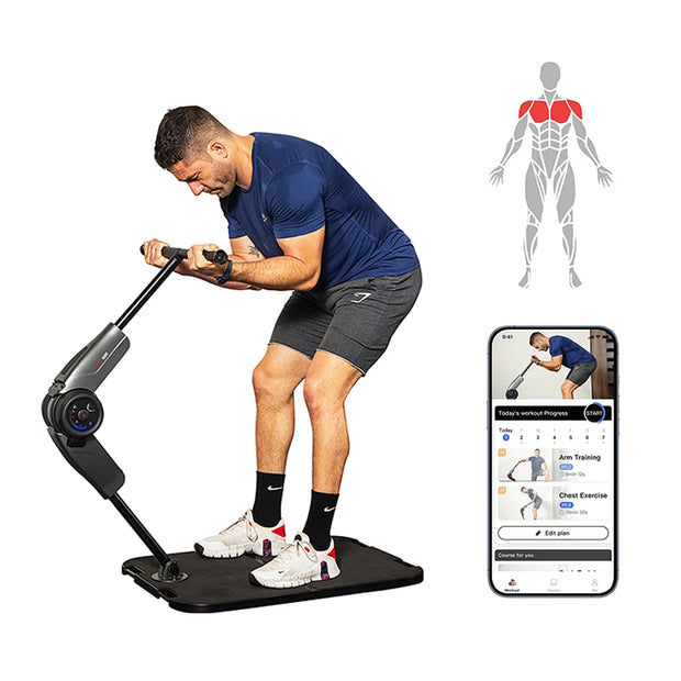 [USA Direct] HALYTUS Hookee plus Smart Fitness Equipment 5-100 Lbs Resistance 20 Levels Adjustable Resistance App Accurate Recording Training of Abdomen Hips Legs for Home Gym Workout