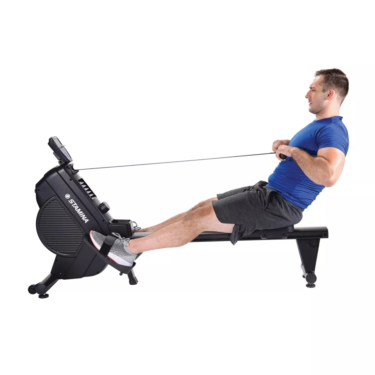 Stamina DT 397 Rowing Machine Rower, Dual Technology Combines Magnetic & Air Resistance, Includes Two Expert Guided Online Workouts