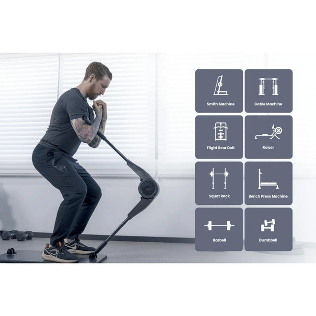 [USA Direct] HALYTUS Hookee plus Smart Fitness Equipment 5-100 Lbs Resistance 20 Levels Adjustable Resistance App Accurate Recording Training of Abdomen Hips Legs for Home Gym Workout