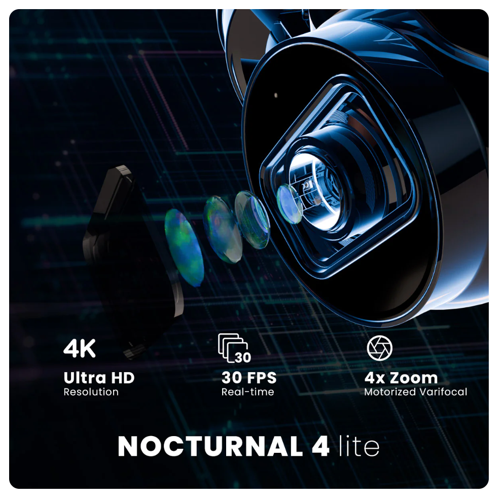 Lorex N4 Lite 4K Turret Security Camera with Varifocal Lens