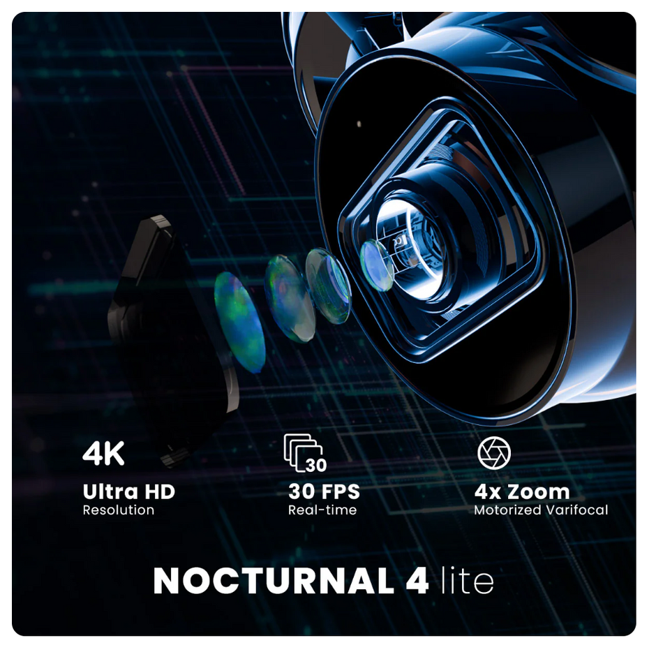 Lorex N4 Lite 4K Turret Security Camera with Varifocal Lens