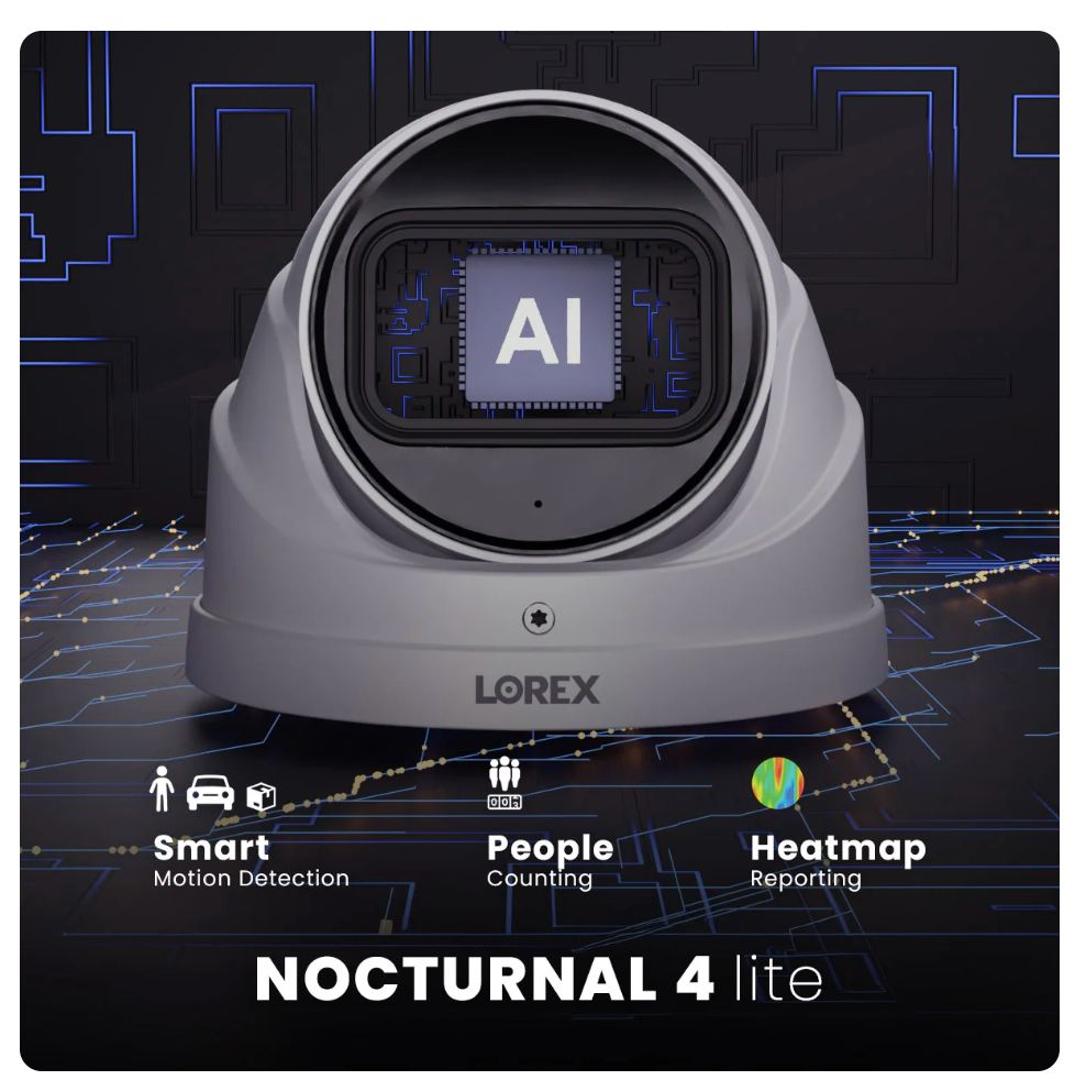Lorex N4 Lite 4K Turret Security Camera with Varifocal Lens