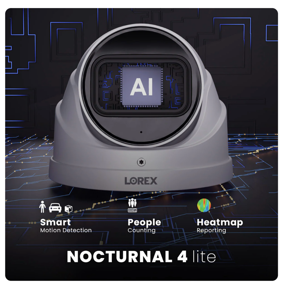Lorex N4 Lite 4K Turret Security Camera with Varifocal Lens