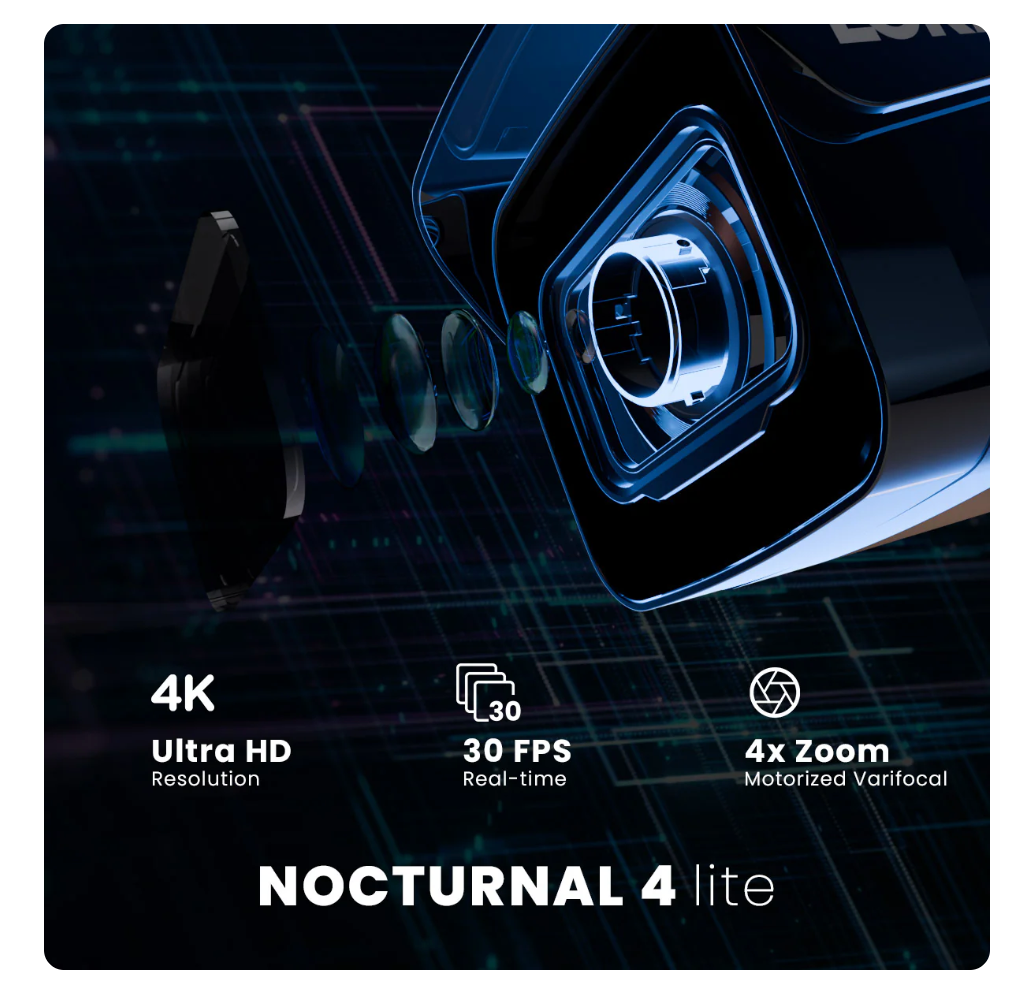 Lorex N4 Lite 4K Bullet Security Camera with Varifocal Lens