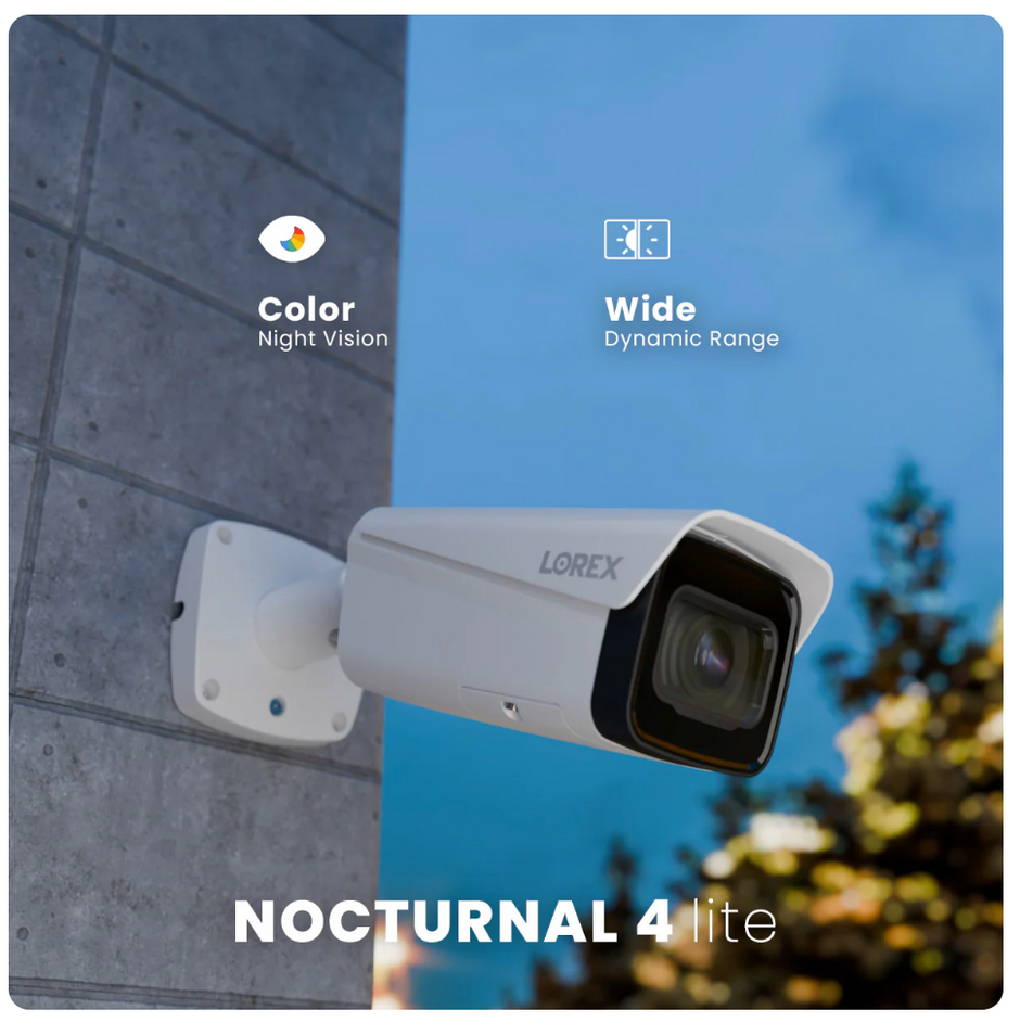 Lorex N4 Lite 4K Bullet Security Camera with Varifocal Lens