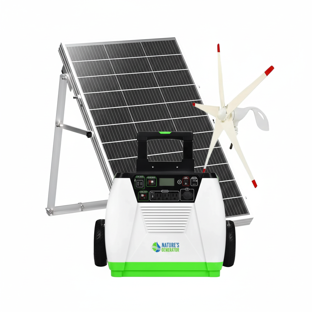 HKNGAUWE Goldwe System Generator W/Solar Panel & Wind Turbine