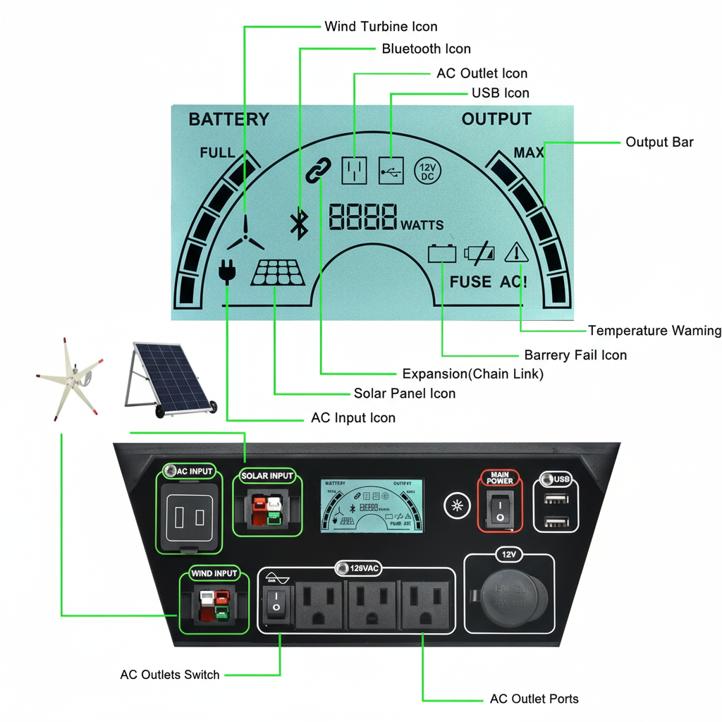 HKNGAUWE Goldwe System Generator W/Solar Panel & Wind Turbine